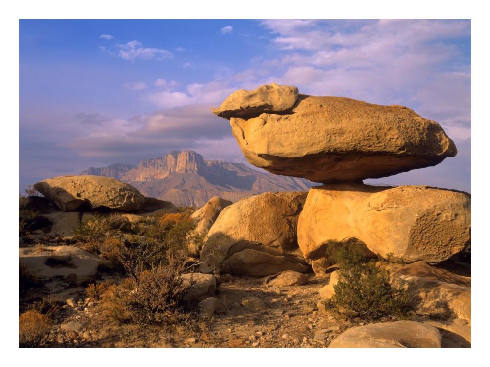 Balanced Rocks, Guadalupe Mountain National Park, Texas-Paper Art-26X20