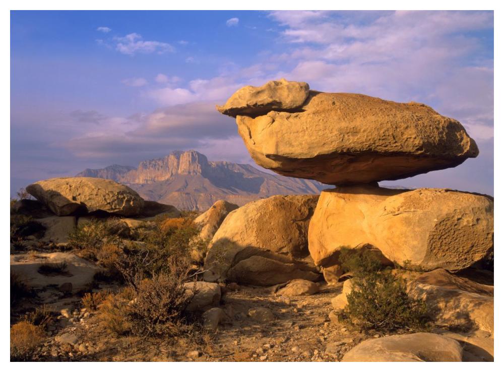 Balanced Rocks, Guadalupe Mountain National Park, Texas-Paper Art-50X38