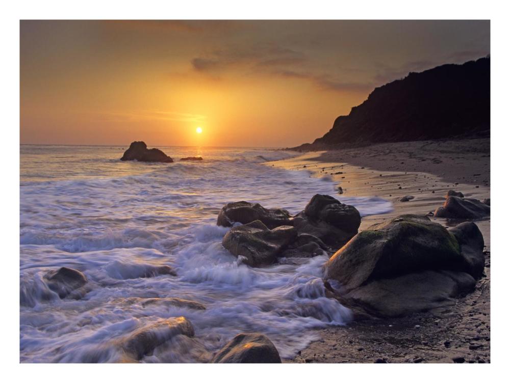 Sunset Over Leo Carillo State Beach, Malibu, California-Paper Art-26X20