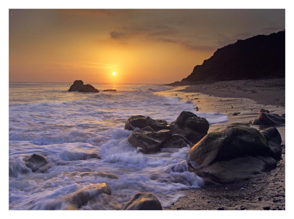 Sunset Over Leo Carillo State Beach, Malibu, California-Paper Art-34X26