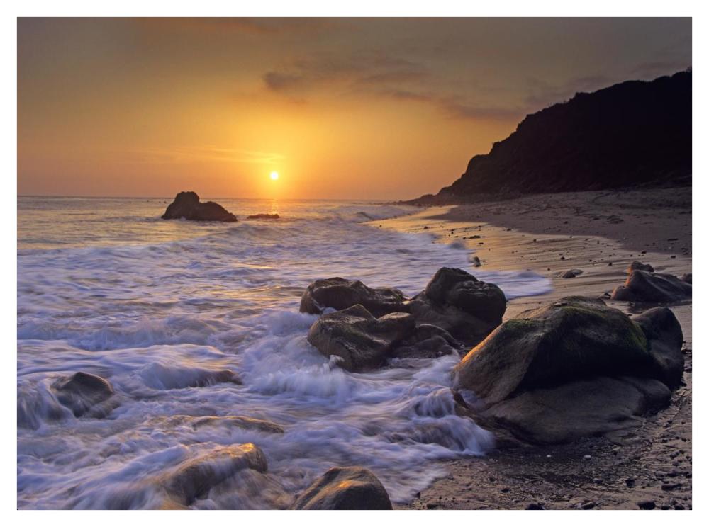 Sunset Over Leo Carillo State Beach, Malibu, California-Paper Art-42X32