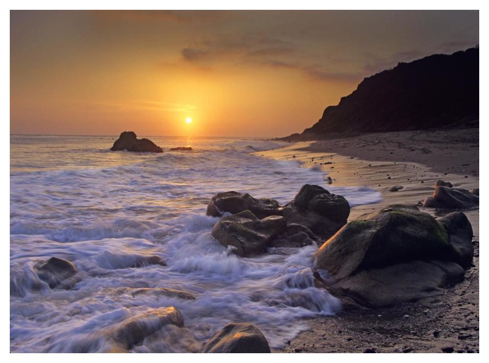 Sunset Over Leo Carillo State Beach, Malibu, California-Paper Art-50X38