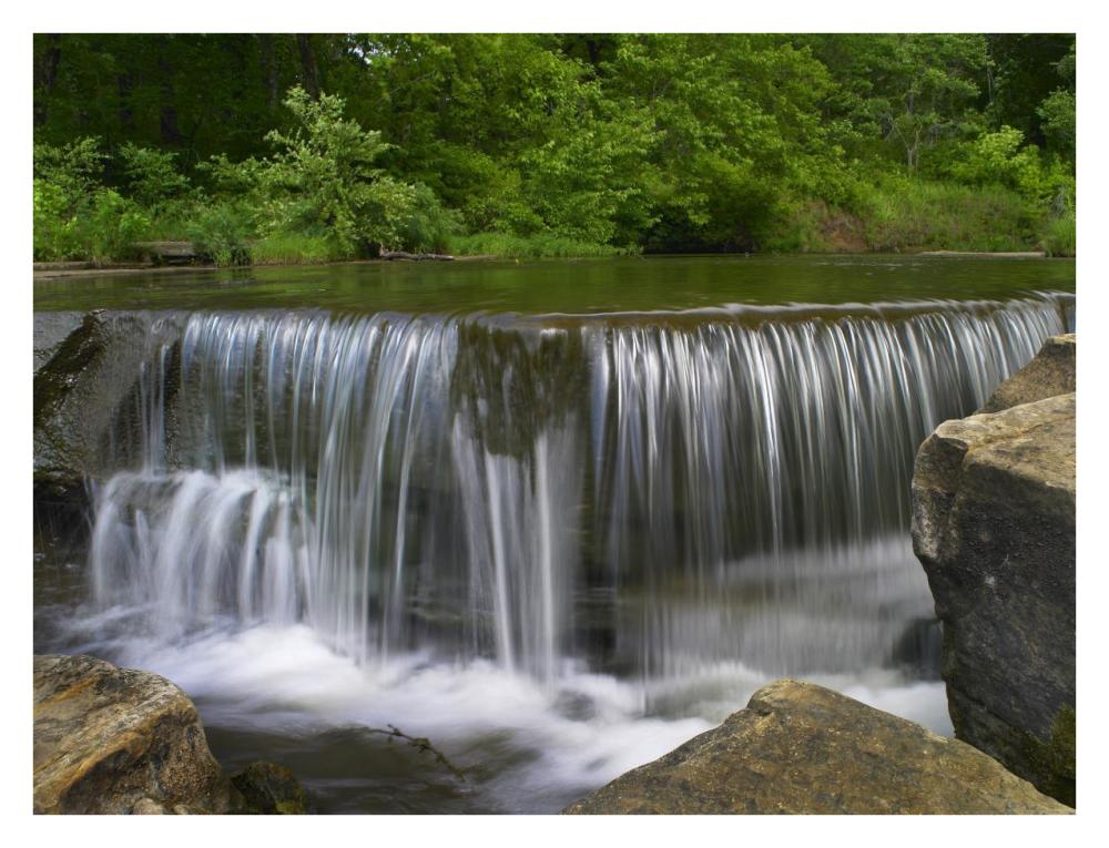 Sand Creek Cascades In Osage Hills State Park, Oklahoma-Paper Art-34X26