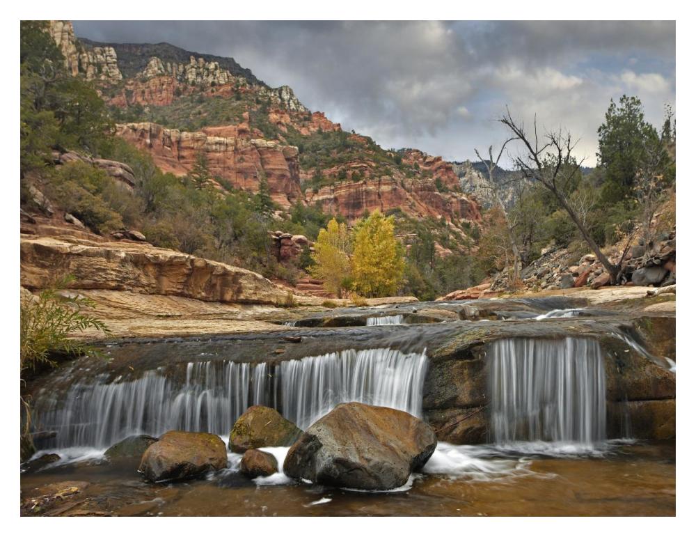 Oak Creek In Slide Rock State Park Near Sedona, Arizona-Paper Art-18X14