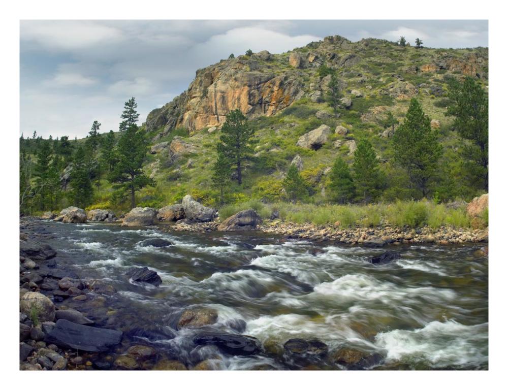 Rapids With Cliffs Above Cache La Poudre River, Colorado-Paper Art-26X20
