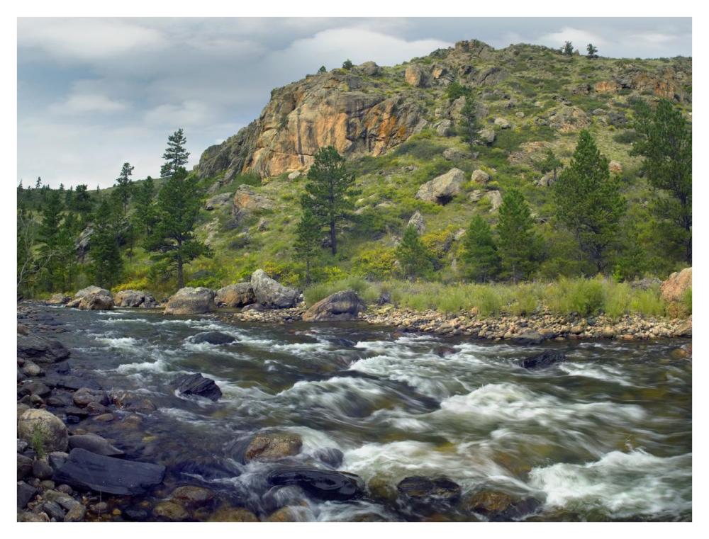 Rapids With Cliffs Above Cache La Poudre River, Colorado-Paper Art-42X32