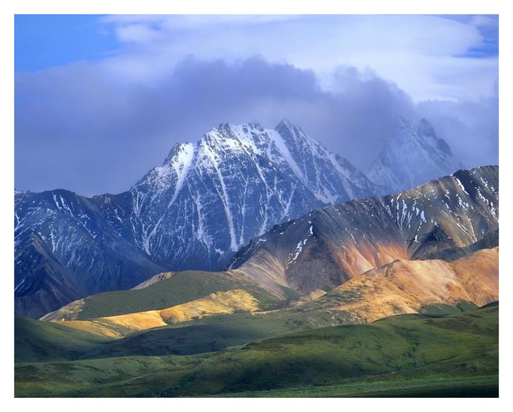 Alaska Range And Foothills, Denali National Park, Alaska-Paper Art-37X30
