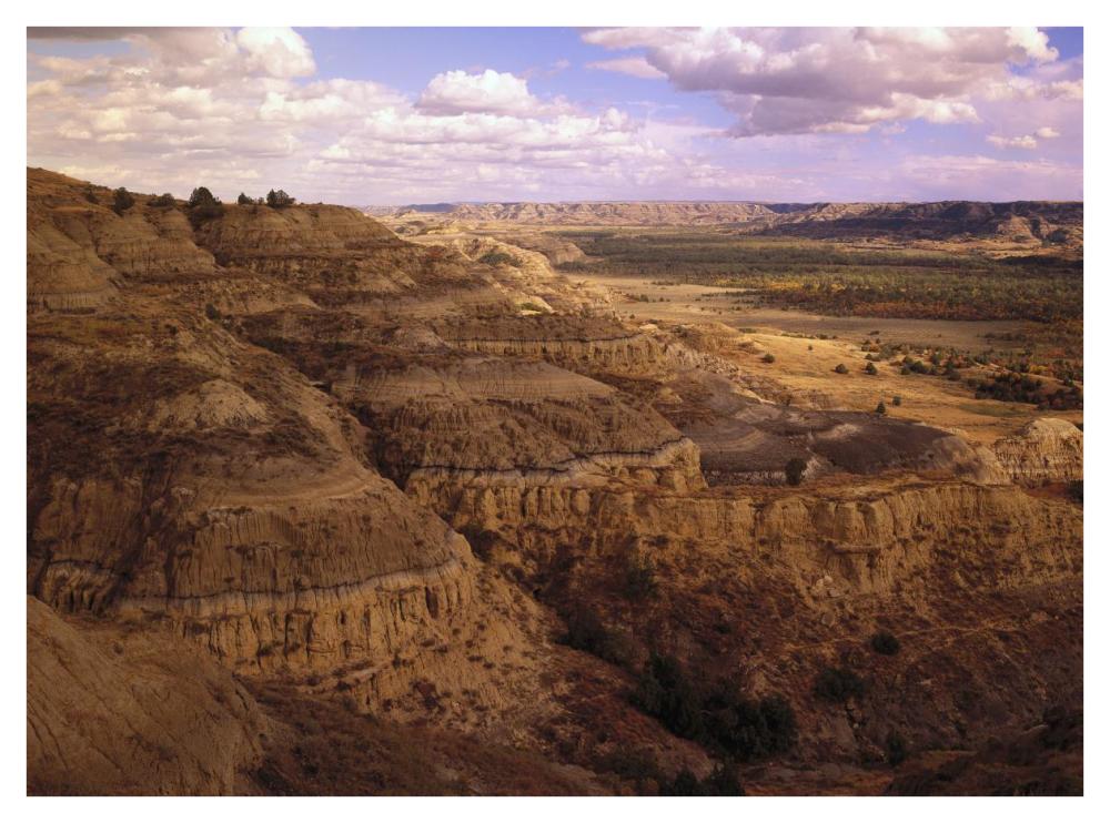 Badlands In Theodore Roosevelt National Park, North Dakota-Paper Art-42X32