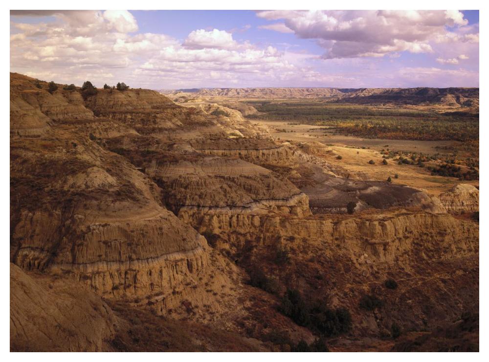 Badlands In Theodore Roosevelt National Park, North Dakota-Paper Art-50X38