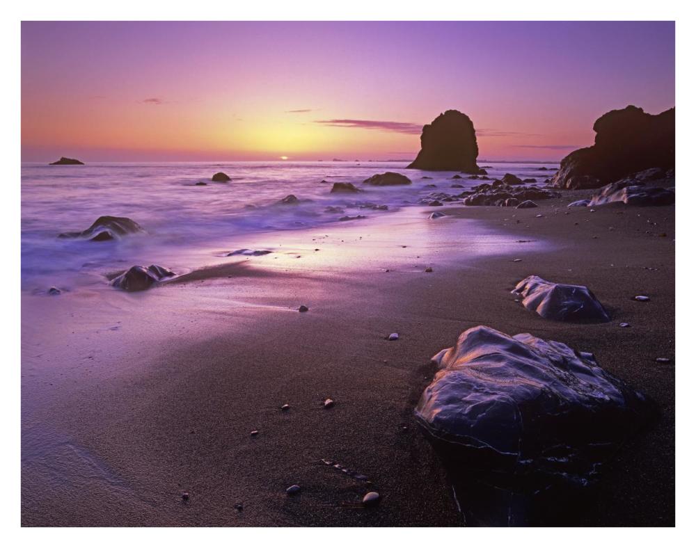 Enderts Beach At Sunset, Redwood National Park, California-Paper Art-34X26