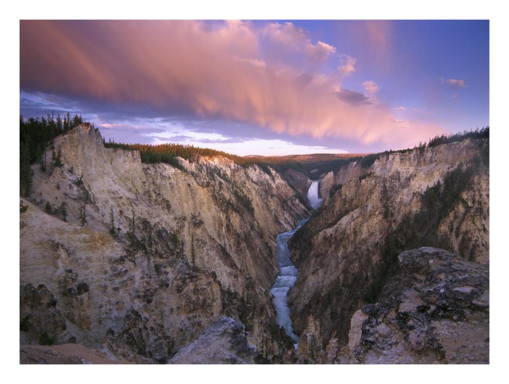 Lower Yellowstone Falls, Yellowstone National Park, Wyoming-Paper Art-26X20