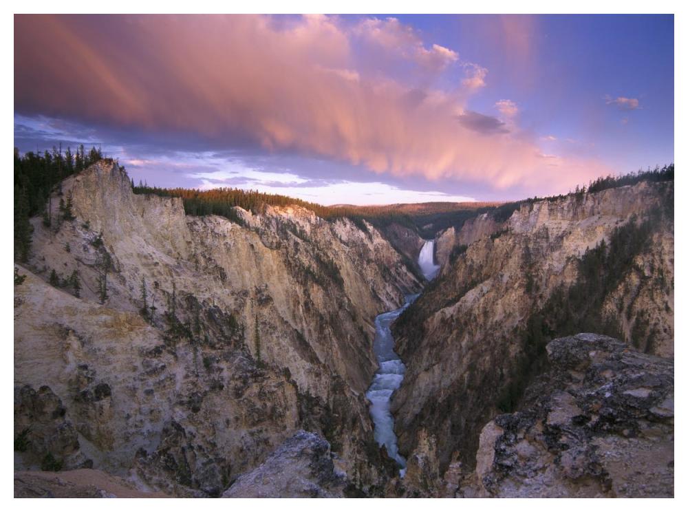 Lower Yellowstone Falls, Yellowstone National Park, Wyoming-Paper Art-50X38