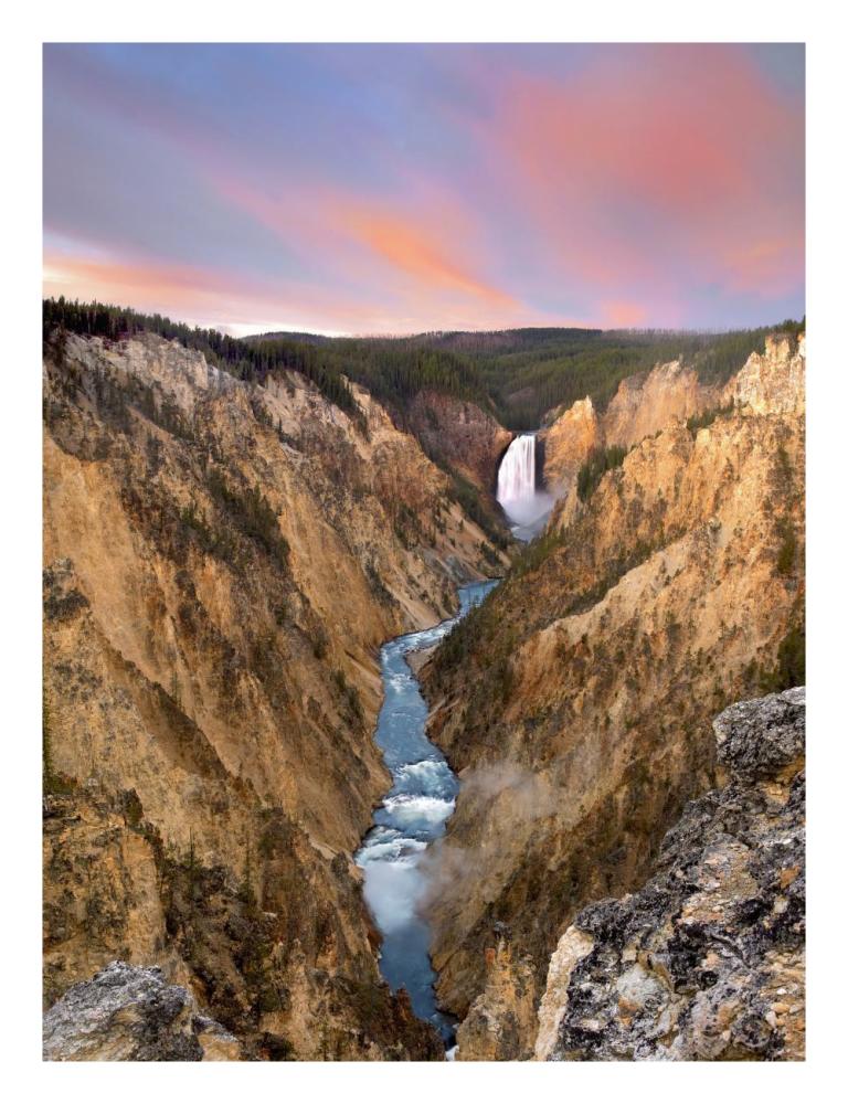 Lower Yellowstone Falls, Yellowstone National Park, Wyoming-Paper Art-20X26