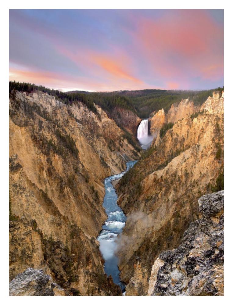 Lower Yellowstone Falls, Yellowstone National Park, Wyoming-Paper Art-26X34