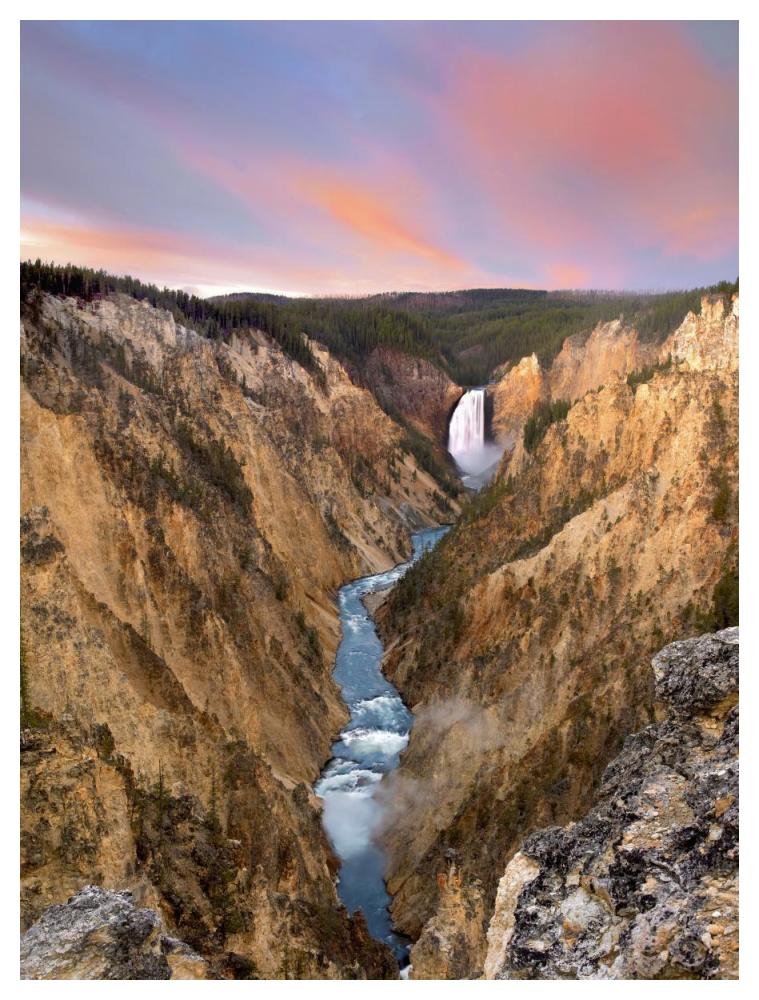 Lower Yellowstone Falls, Yellowstone National Park, Wyoming-Paper Art-38X50