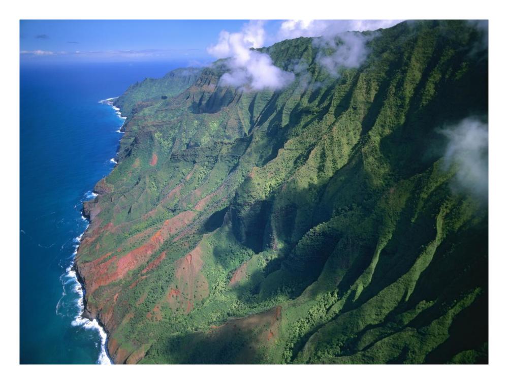 Rugged Cliffs Along Na Pali Coast State Park, Kauai, Hawaii-Paper Art-26X20