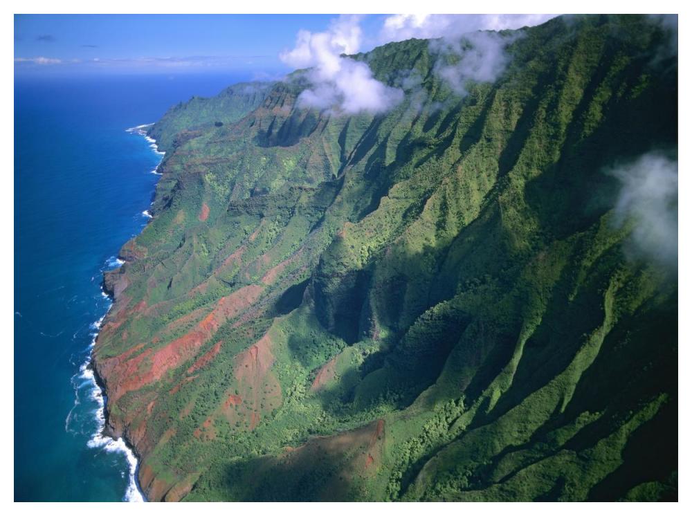 Rugged Cliffs Along Na Pali Coast State Park, Kauai, Hawaii-Paper Art-50X38