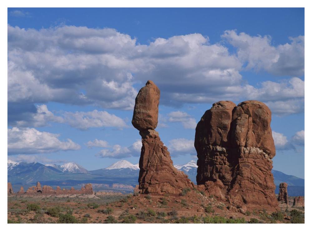 Balanced Rock Under Cloudy Skies, Arches National Park, Utah-Paper Art-42X32