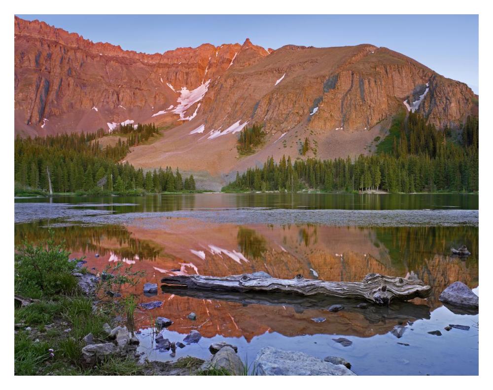 Palmyra Peak Reflected In Alta Lake Near Telluride, Colorado-Paper Art-18X14
