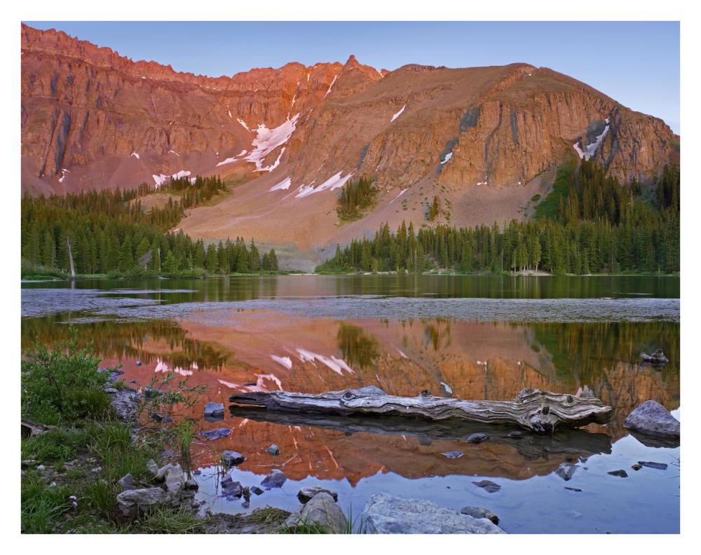 Palmyra Peak Reflected In Alta Lake Near Telluride, Colorado-Paper Art-34X26