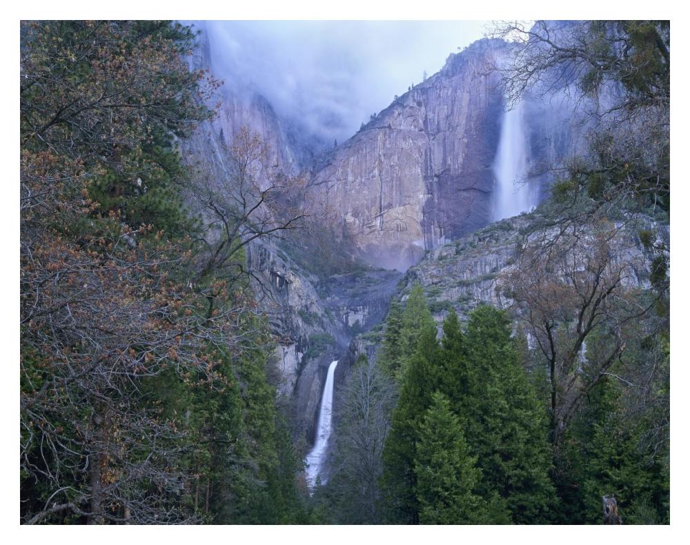 Yosemite Falls In Spring, Yosemite National Park, California-Paper Art-18X14