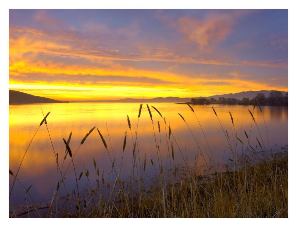 Sunrise At San Luis Reservoir, San Joaquin Valley, California-Paper Art-34X26