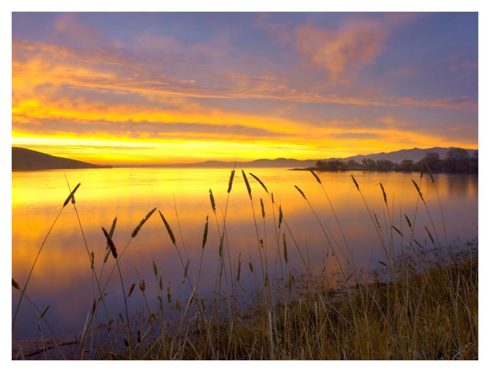 Sunrise At San Luis Reservoir, San Joaquin Valley, California-Paper Art-42X32