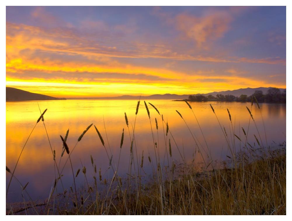 Sunrise At San Luis Reservoir, San Joaquin Valley, California-Paper Art-50X38