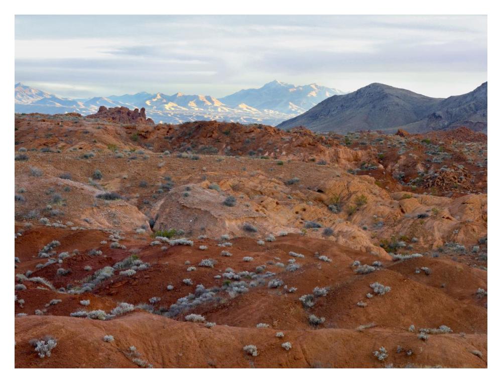 Black Mountains Surrounding Valley Of Fire State Park, Nevada-Paper Art-18X14
