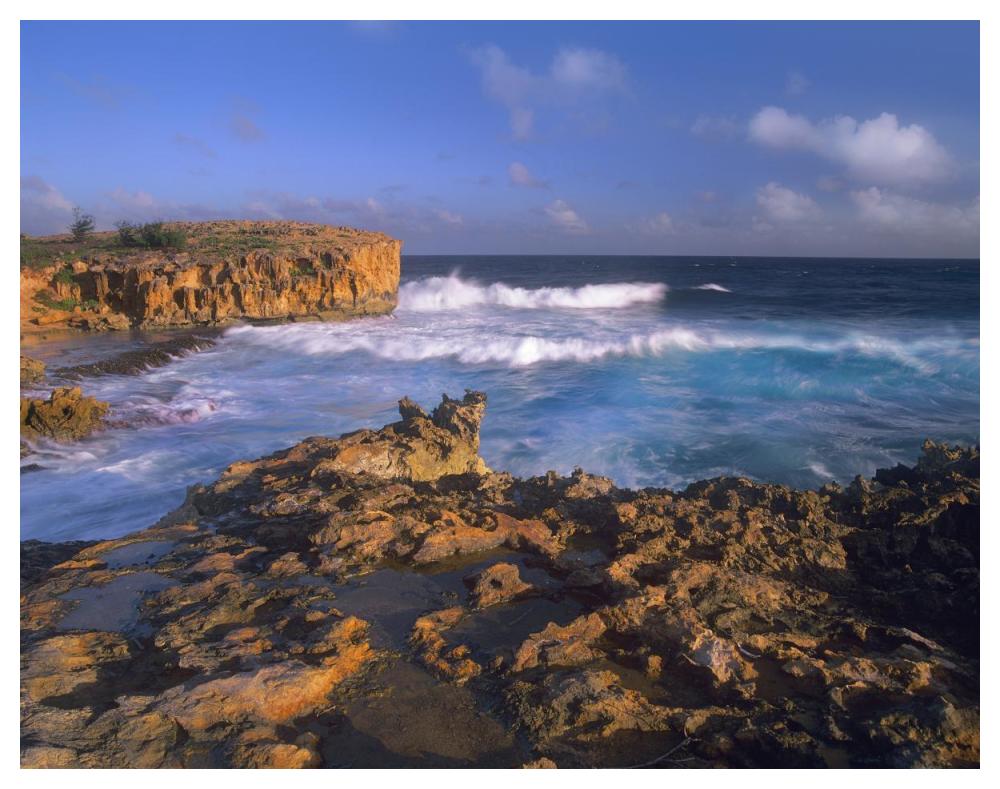 Pacific Ocean Waves And Cliffs At Keoneloa Bay, Kauai, Hawaii-Paper Art-50X38