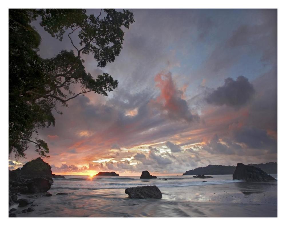 Beach And Coastline, Manuel Antonio National Park, Costa Rica-Paper Art-34X26