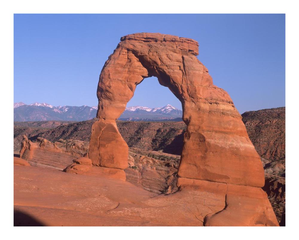 Delicate Arch And La Sal Mountains, Arches National Park, Utah-Paper Art-22X18