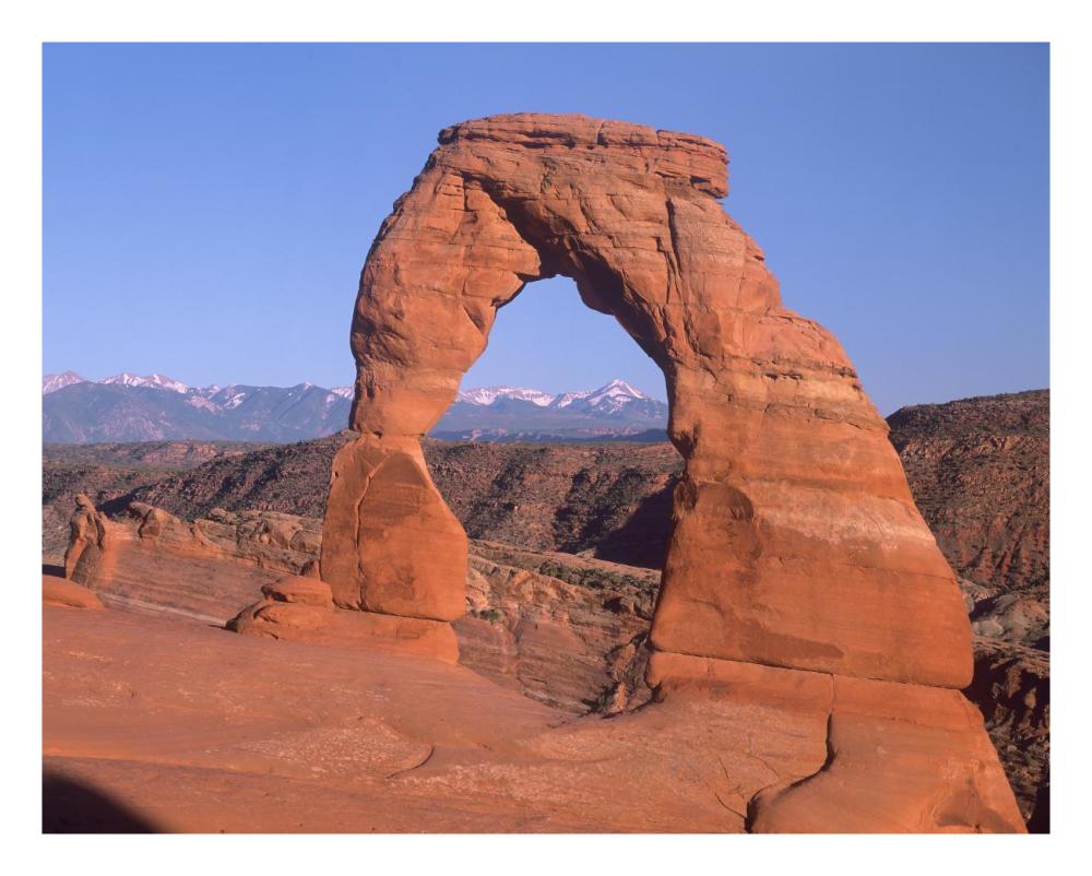 Delicate Arch And La Sal Mountains, Arches National Park, Utah-Paper Art-26X22