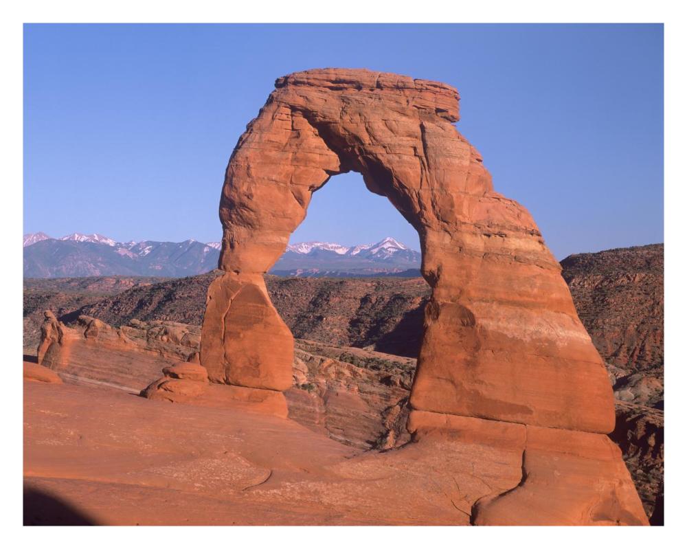 Delicate Arch And La Sal Mountains, Arches National Park, Utah-Paper Art-30X24