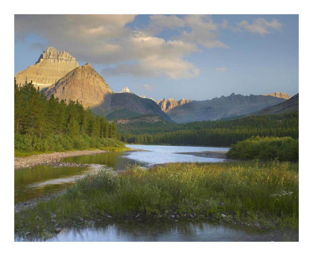 Mount Wilbur At Fishercap Lake, Glacier National Park, Montana-Paper Art-22X18
