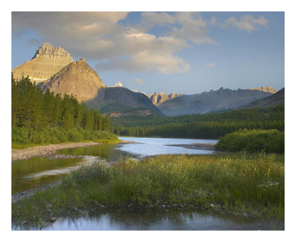 Mount Wilbur At Fishercap Lake, Glacier National Park, Montana-Paper Art-26X22