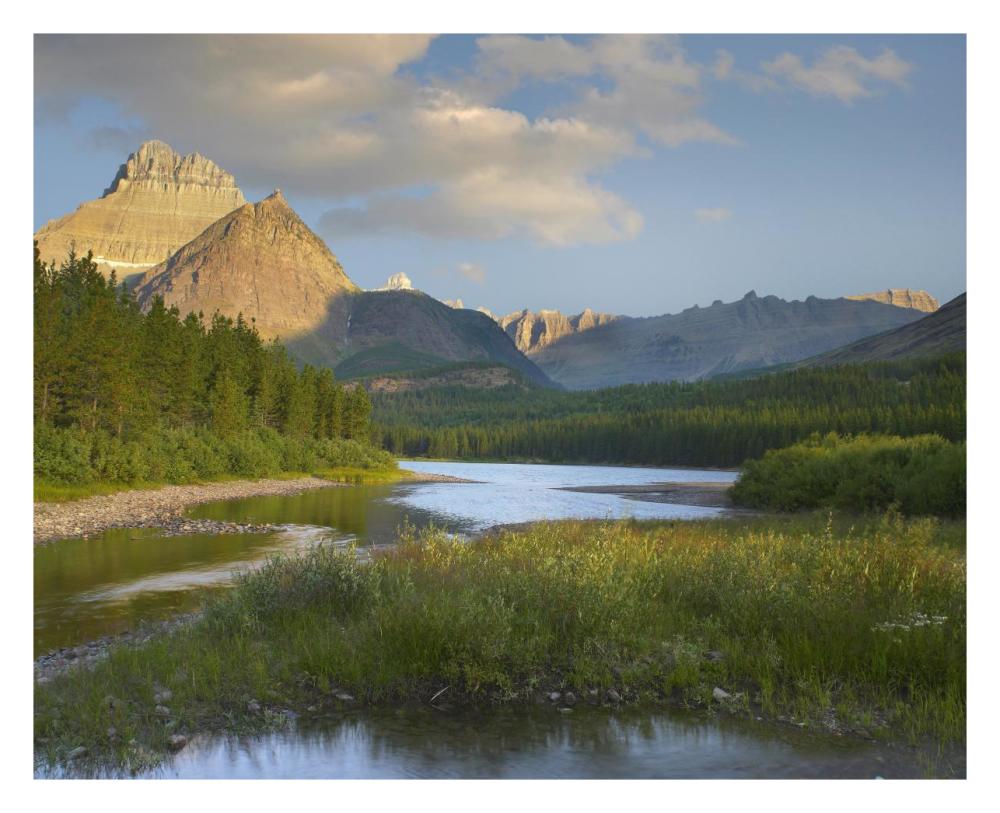Mount Wilbur At Fishercap Lake, Glacier National Park, Montana-Paper Art-30X24