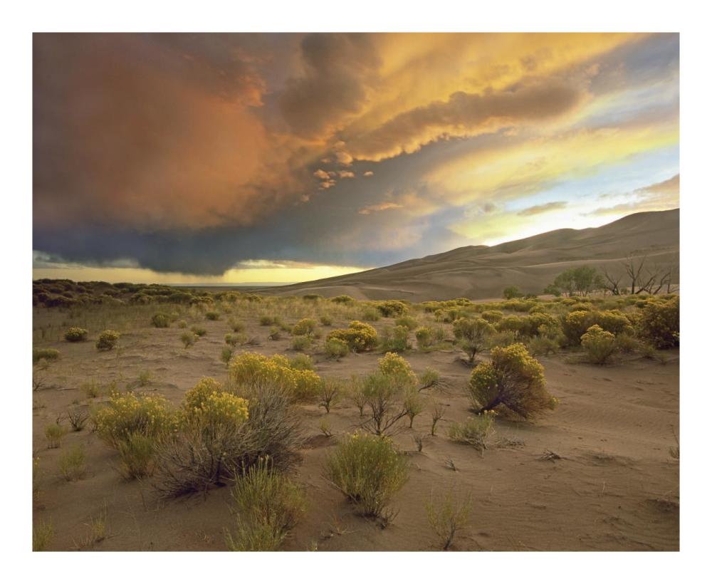 Storm Clouds Over Great Sand Dunes National Monument, Colorado-Paper Art-22X18