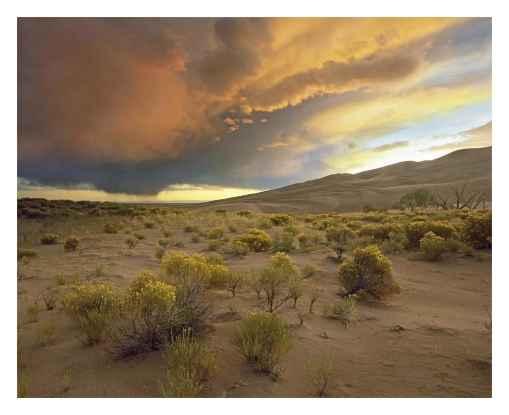 Storm Clouds Over Great Sand Dunes National Monument, Colorado-Paper Art-30X24