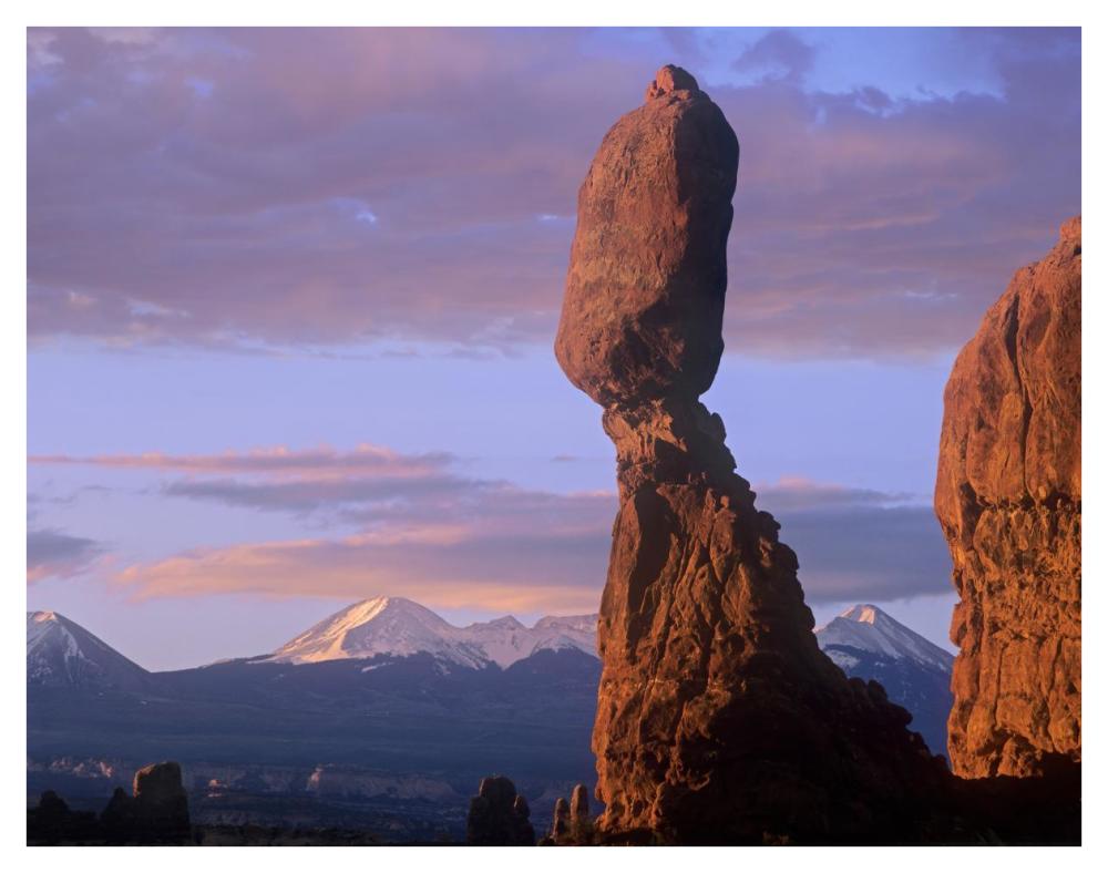 La Sal Mountains And Balanced Rock, Arches National Park, Utah-Paper Art-42X32
