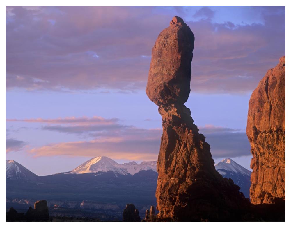 La Sal Mountains And Balanced Rock, Arches National Park, Utah-Paper Art-50X38