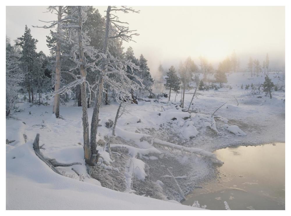 Upper Geyser Basin In Winter, Yellowstone National Park, Wyoming-Paper Art-50X38