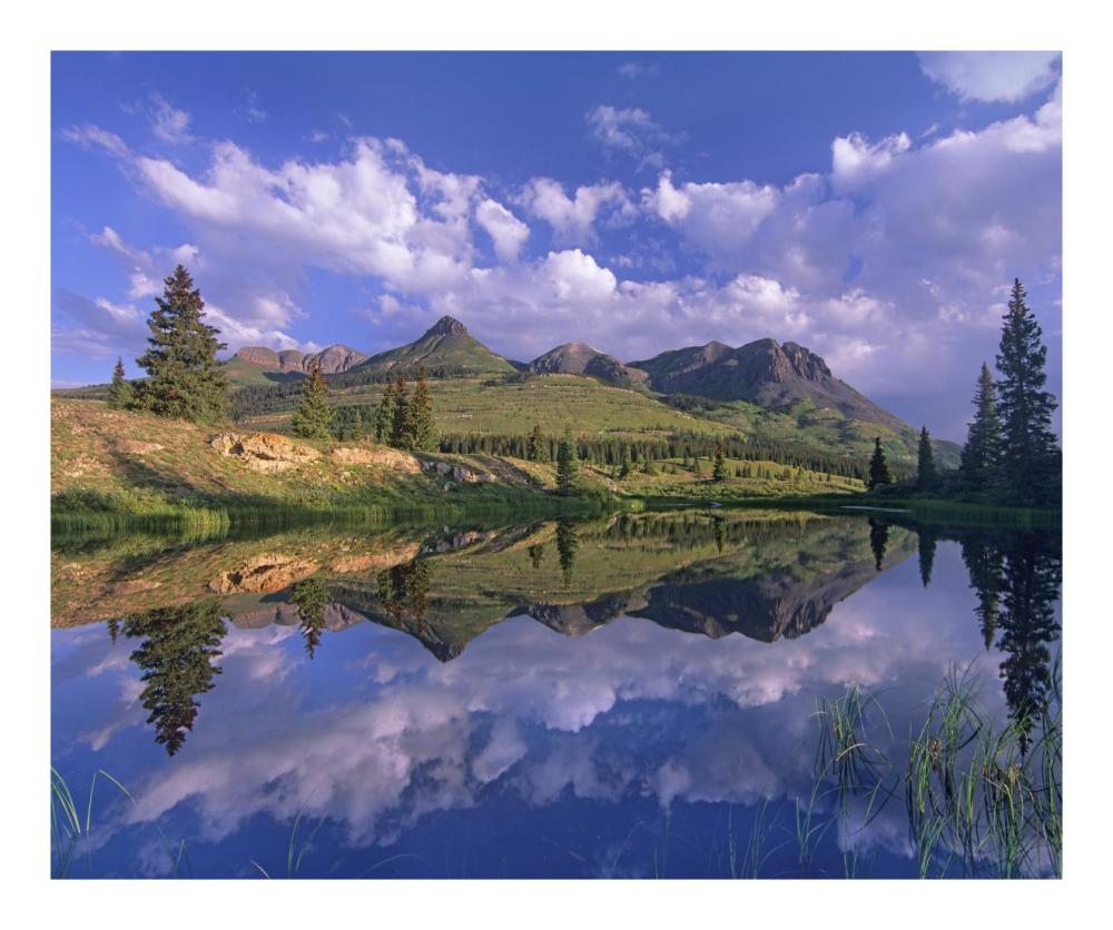 Grand Turk And Sultan Mountain Reflected In Molas Lake, Colorado-Paper Art-22X18