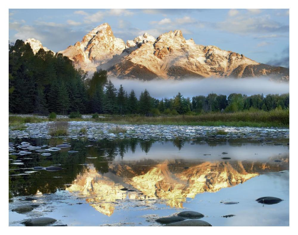 Pond Reflecting Grand Tetons, Grand Teton National Park, Wyoming-Paper Art-18X14