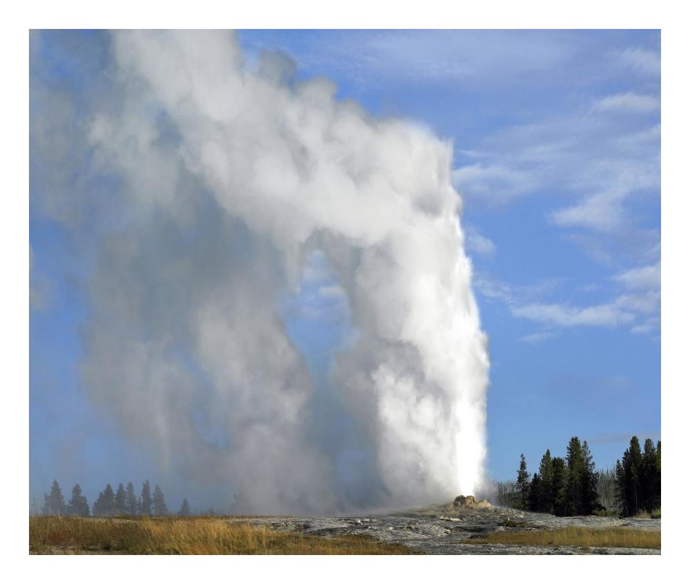 Old Faithful Geyser Spouting, Yellowstone National Park, Wyoming-Paper Art-24X20.26