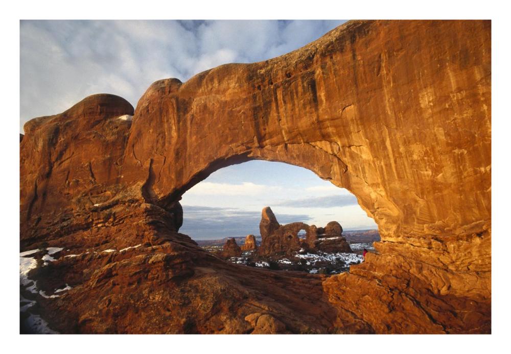 Turret Arch Through North Window Arch, Arches National Park, Utah-Paper Art-26X18