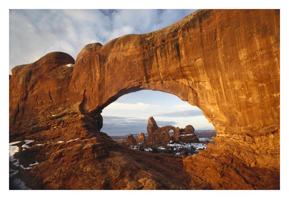 Turret Arch Through North Window Arch, Arches National Park, Utah-Paper Art-32X22