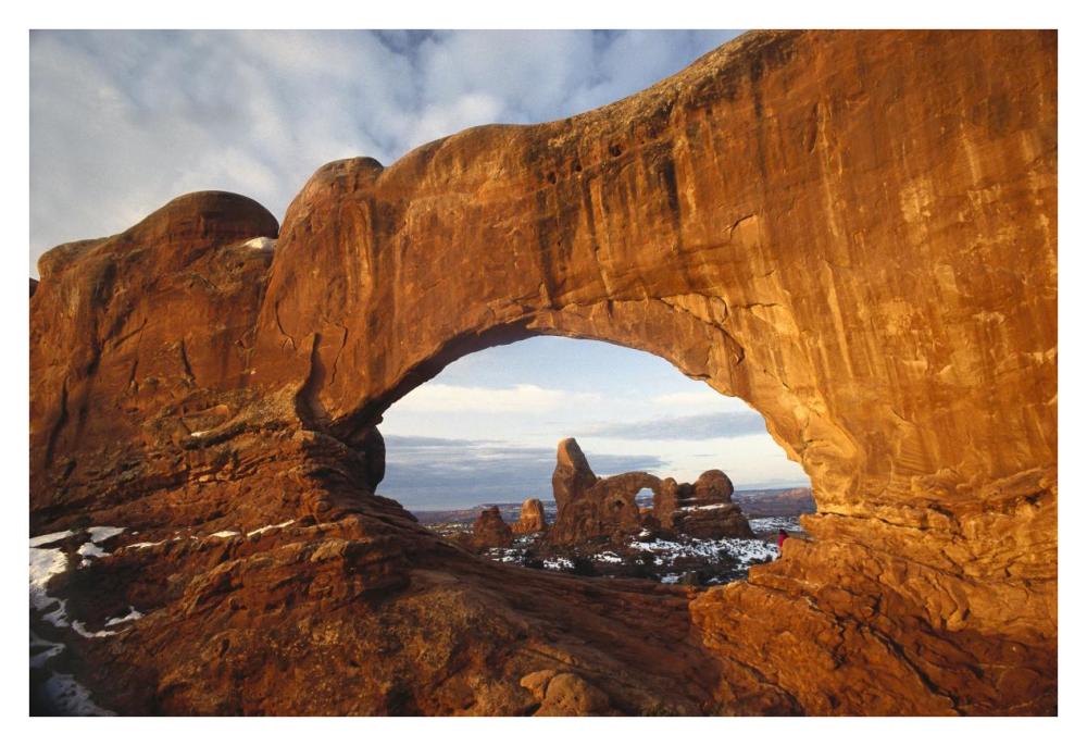 Turret Arch Through North Window Arch, Arches National Park, Utah-Paper Art-38X26