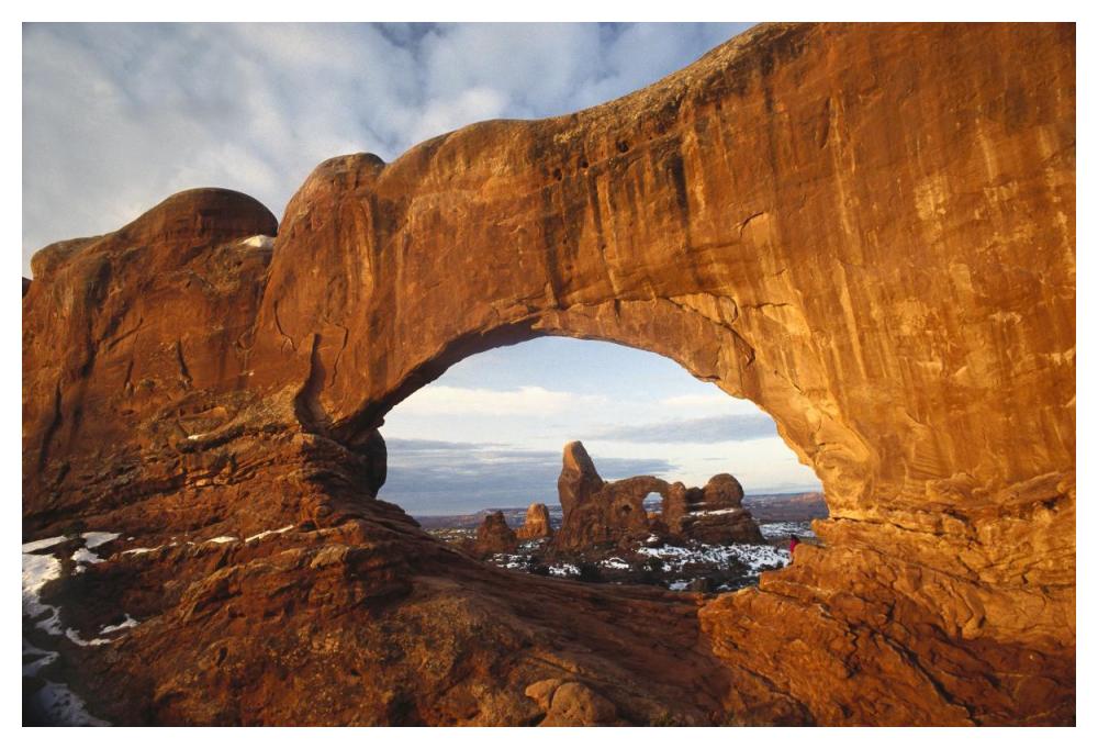 Turret Arch Through North Window Arch, Arches National Park, Utah-Paper Art-50X34