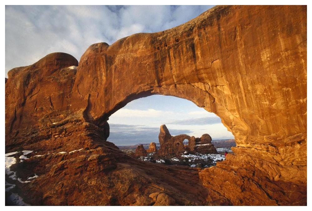 Turret Arch Through North Window Arch, Arches National Park, Utah-Paper Art-62X42